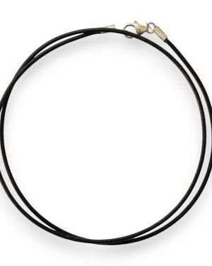 Cordon cuir noir pour pendentif – Grande qualité – CORN – 41cm – 45cm
