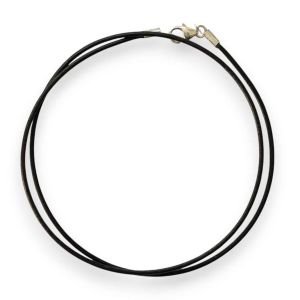 Cordon cuir noir pour pendentif – Grande qualité – CORN – 41cm – 45cm