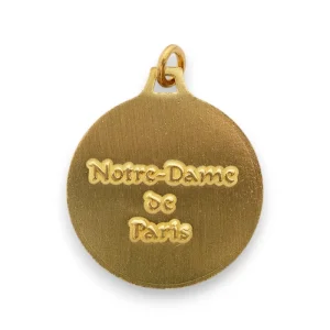 Médaille vitrail de Notre-Dame de Paris en bronze émaillé – 3cm – N156