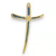 Croix contemporaine et élégante - bleue